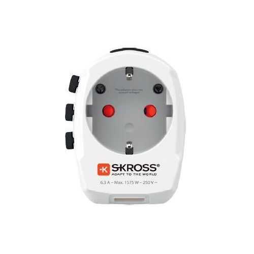 Adaptor priza universal Skross Pro Light USB World 1.302470