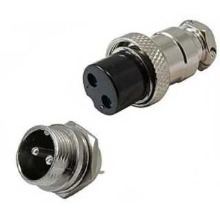 Conector MICROFON MARE 2 Pini set Mama+Tata 20 mm