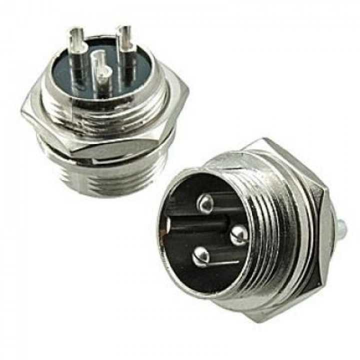 Conector MICROFON MARE 3 Pini set Mama+Tata 20 mm
