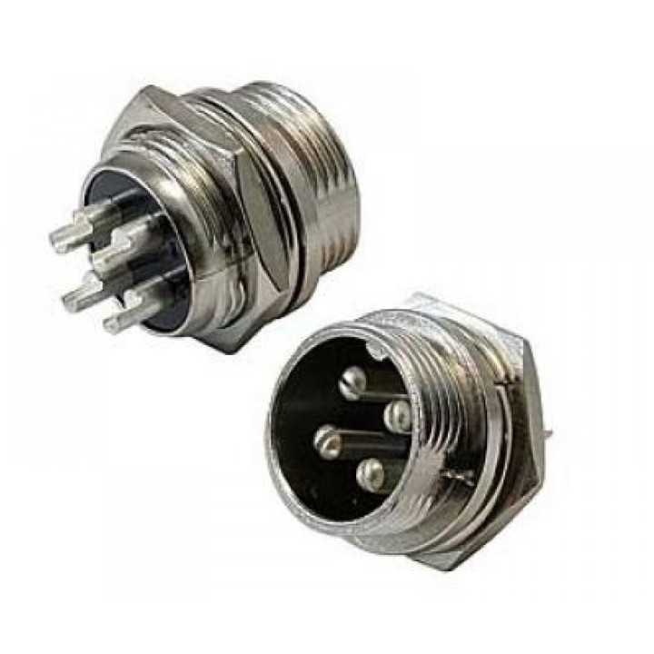 Conector MICROFON MARE 4 Pini set Mama+Tata 20 mm