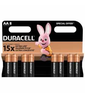 Set 8 baterii alcaline Duracell Basic R6 AA 8buc/blister