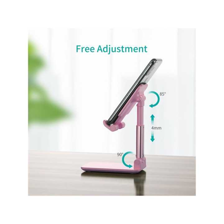 Suport reglabil de birou pentru telefon si tableta Choetech H88-PK-HW roz