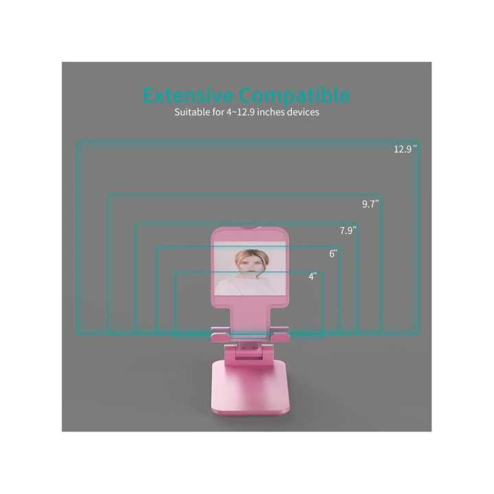Suport reglabil de birou pentru telefon si tableta Choetech H88-PK-HW roz