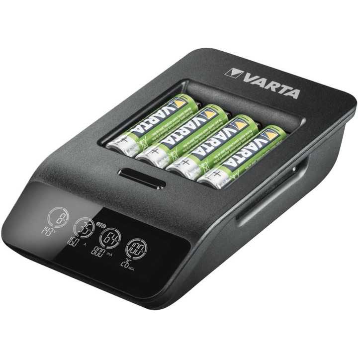 Incarcator Varta LCD Smart Charger+ 57684 NiMH AAA AA + 4 acumulatori AA 2100 mAh