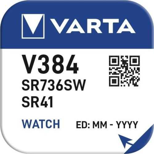 Baterie V384 Varta Silver Oxide 1.55V AG3 SR41SW LR41 7.9x3.6mm