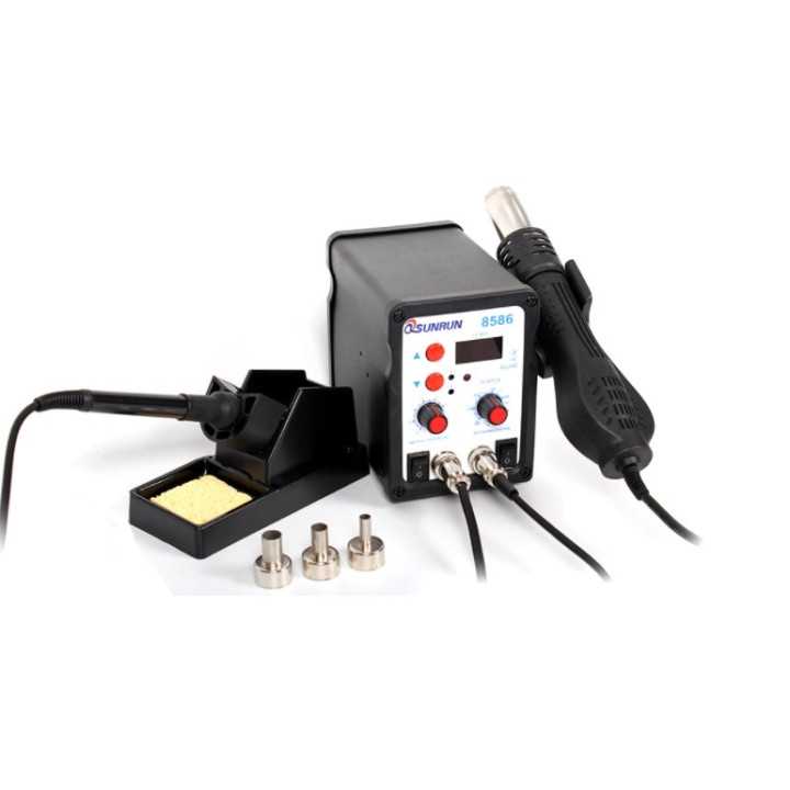 Statie de lipit cu aer clad cu LCD si letcon de lipit 8586