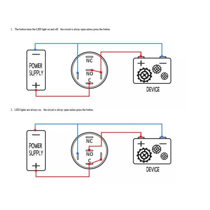 Intrerupator buton SW 2 ON-OFF cu retinere metal 16mm 12-24V LED albastru