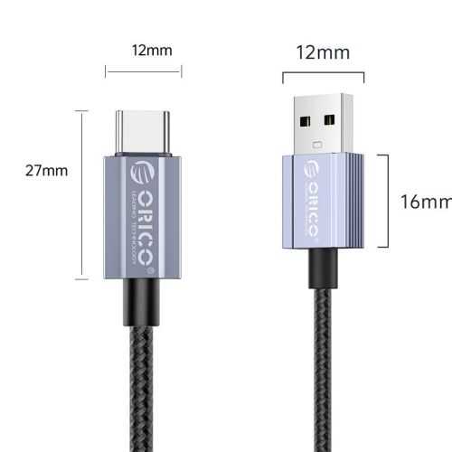 Cablu USB Type A - USB Type C 2m 66W 6A negru Orico GQA66-20-BK