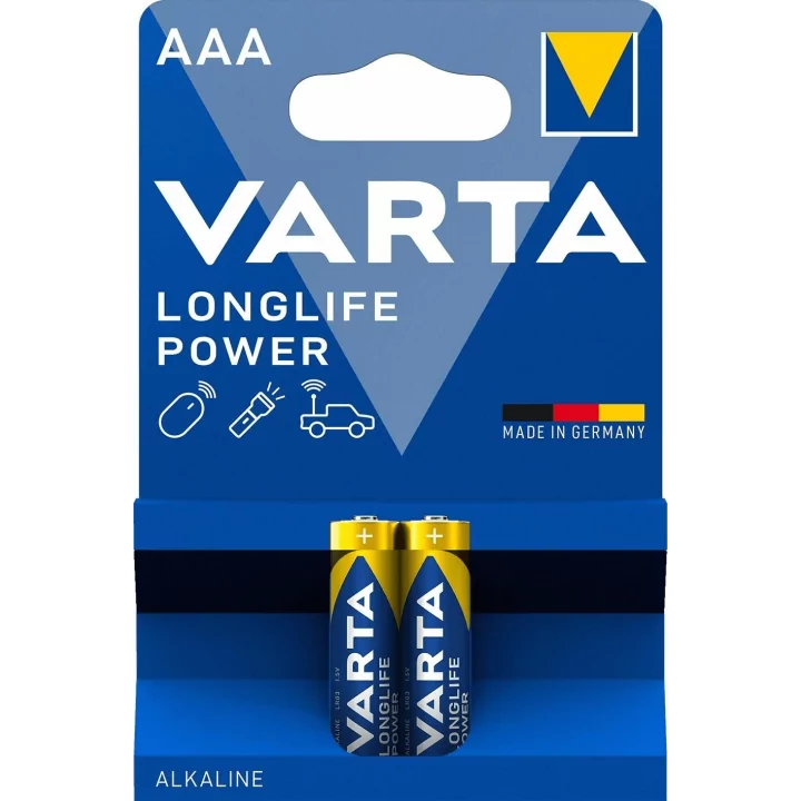 Set baterii alcaline R3 AAA 2buc/blister Longlife Power Varta