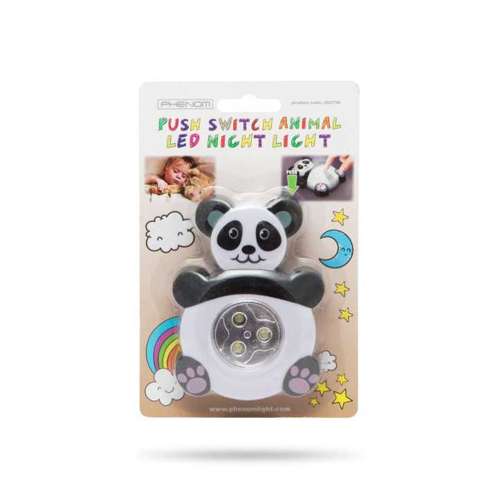 Lampa cu LED de veghe decorativa Panda cu buton 20273D Phenon