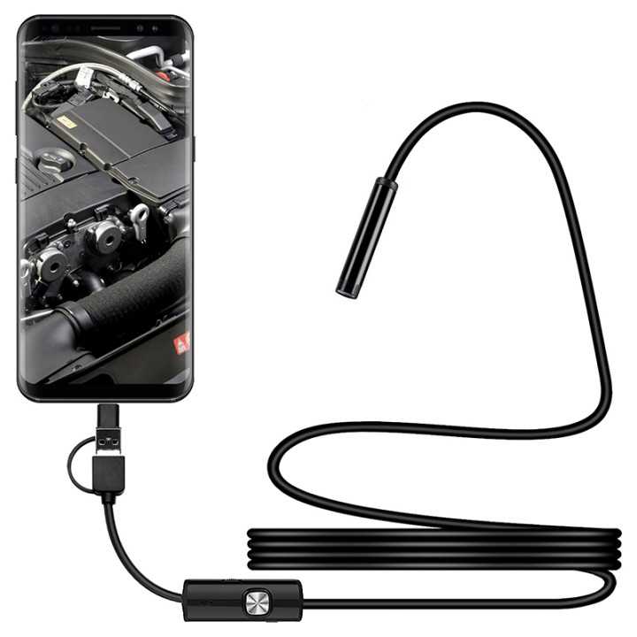 Camera inspectie endoscop 1280x720p IP67 USB/Micro USB/USB type C android/windows REBEL RB-1141