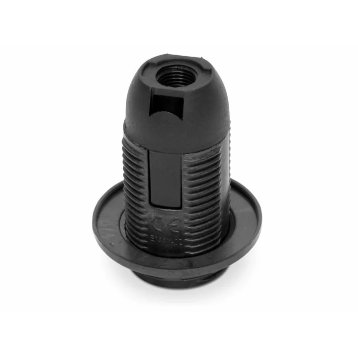 Dulie E14 plastic negru cu inel OE-14K Plastrol