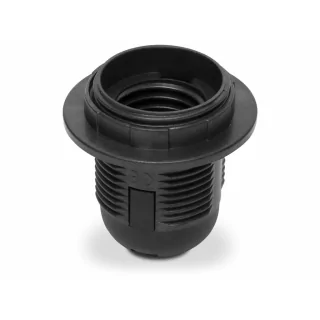 Dulie E27 plastic negru cu inel OE-27K Plastrol