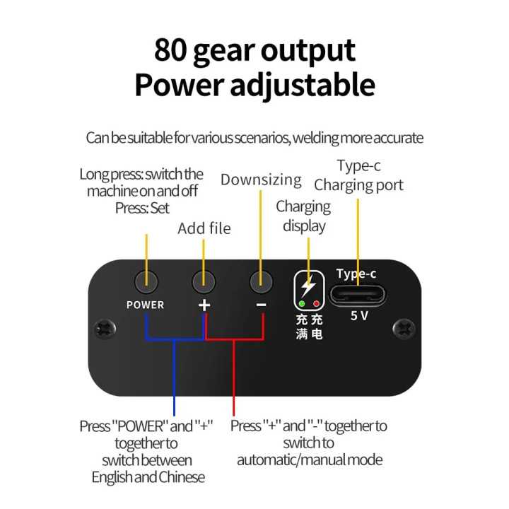 Aparat de sudura in puncte 18650 KIT 7 + DISPLAY Aparat sudura7