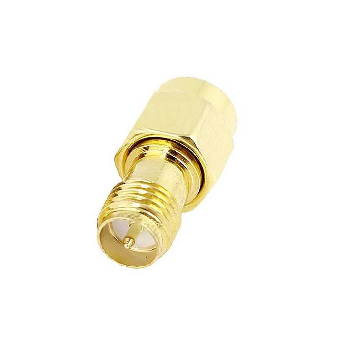 Adaptor antena wifi RF convertor coaxial RP-SMA tata la RP-SMA mama 50ohm de inalta calitate cupru placat cu aur