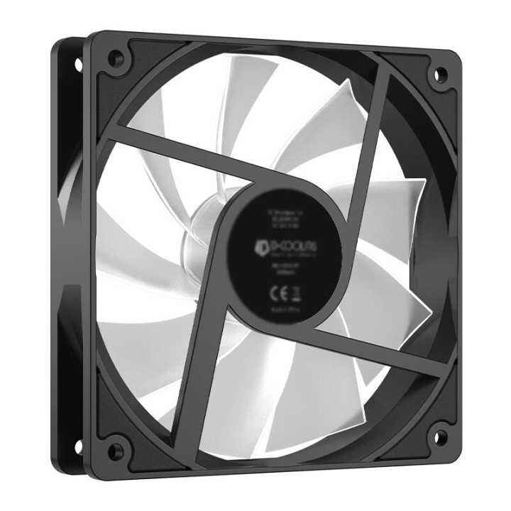 Ventilator ID-Cooling PN-7 120x120x25mm 12V negru aRGB Hydraulic Bearing anti-vibratii 700-1500RPM 4pin PWM si 3pin FAN-PN-7