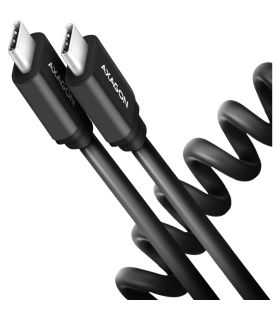 Cablu Twister USB-C la USB-C 0.6m USB2.0 3A aluminiu negru AXAGON BUCM-CM10TB