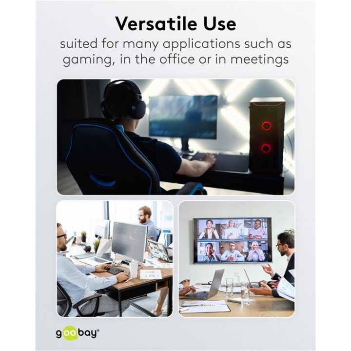 Cablu LAN Ethernet USB-A 3.0 la RJ45 1.5m CAT6 Gbit/s negru Goobay 70497