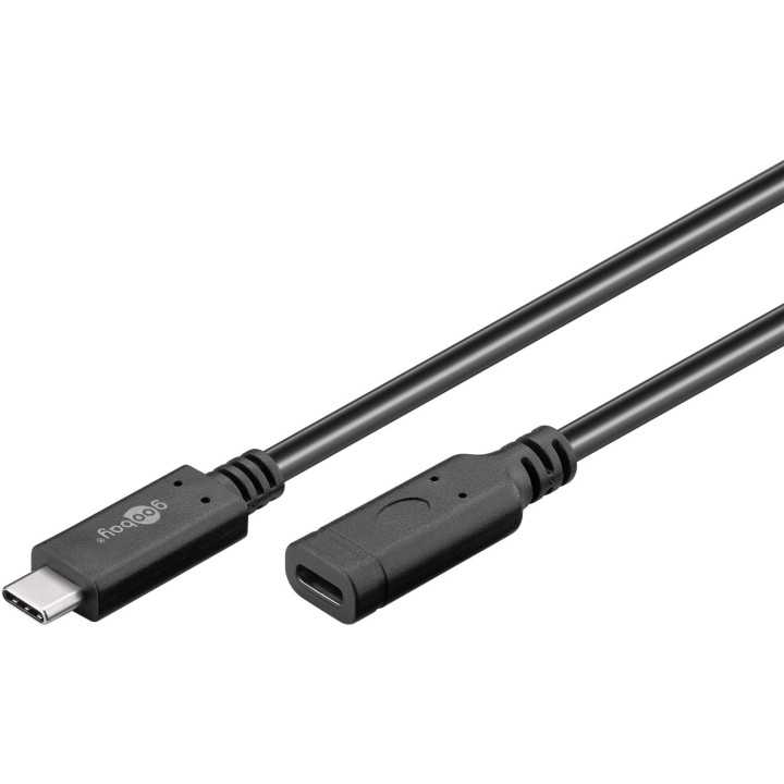 Cablu prelungitor USB-C 3.2 Generation 2 tata-mama 1m negru compatibil si pt. Thunderbolt 3 Goobay 61038