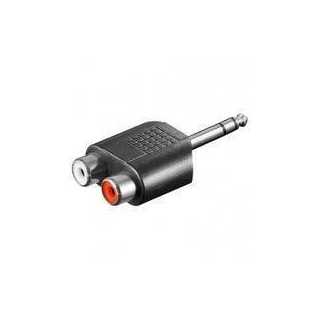 Adaptor Jack 6.35 mm stereo la 2x RCA mama Goobay