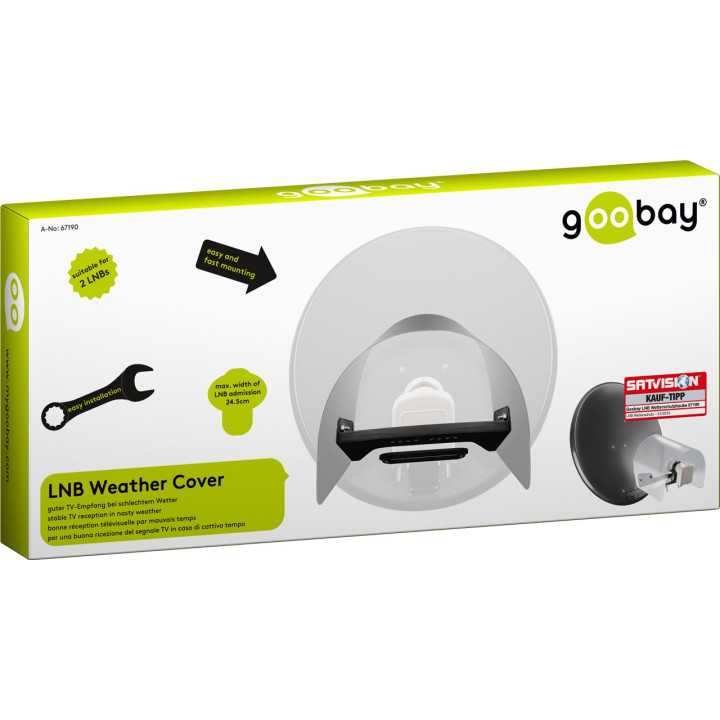 Capac de protectie SAT LNB intemperii pentru sistemele de satelit rezistent la UV Goobay 67190