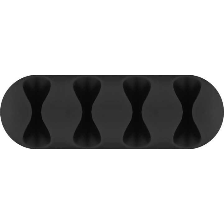 Organizator cabluri 4 sloturi negru set 2buc Goobay 70406