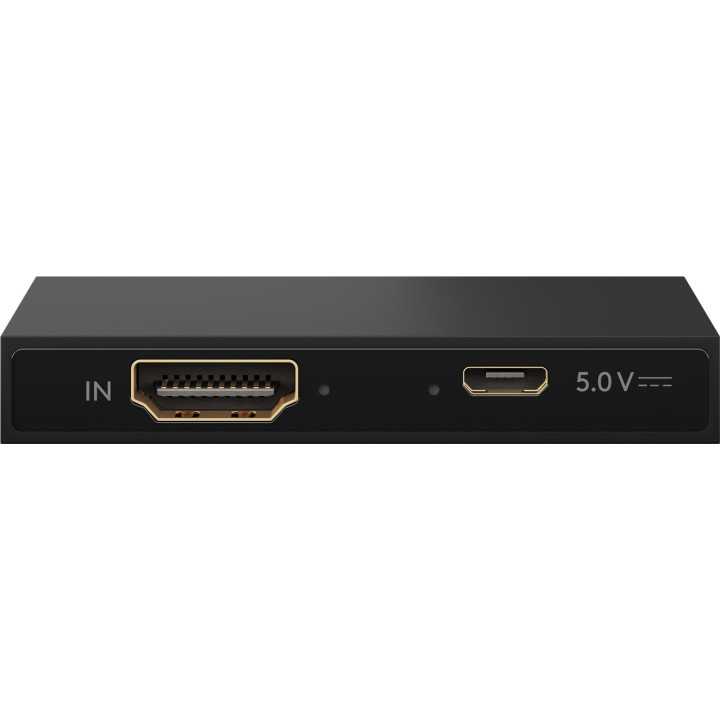 Splitter HDMI V1.4 1 intrare la 2 iesiri 4K30Hz 1080p60Hz Goobay 58480