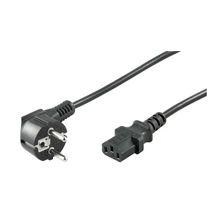Cablu alimentare PC schuko la IEC320-C13 3m HO3W-F3G 1.00mm2 conductor cupru negru