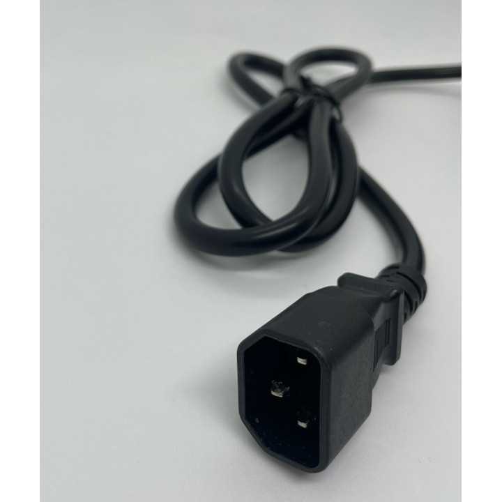 Cablu de alimentare IEC320-14 tata - 4x SCHUKO mama 1m 3x1.5mm2 16A conductor cupru