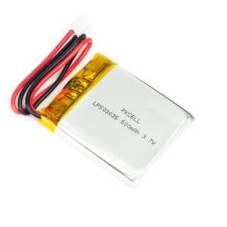 Acumulator Lithium Polymer 20146 500mAh 3.7V conector JST 37x30.5x5.3mm Pimoroni AKYGA Battery