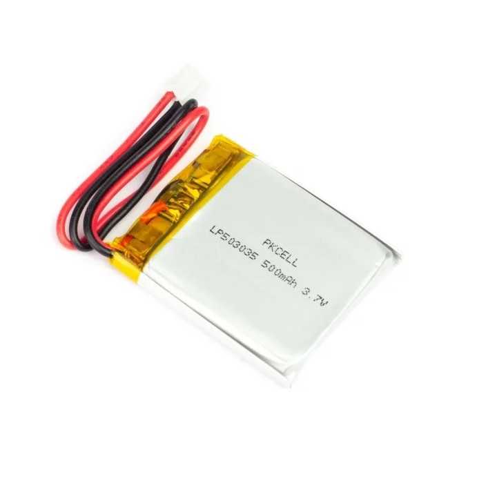 Acumulator Lithium Polymer 20146 500mAh 3.7V conector JST 37x30.5x5.3mm Pimoroni AKYGA Battery