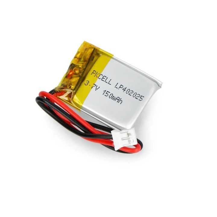 Acumulator Lithium Polymer 21461 150mAh 3.7V conector JST 27x20.5x4.3mm AKYGA POMORONI Battery