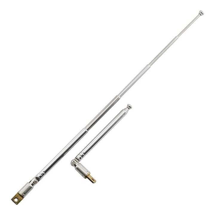 Antena telescopica 4 segmente + balama 90 grade 21cm/63cm