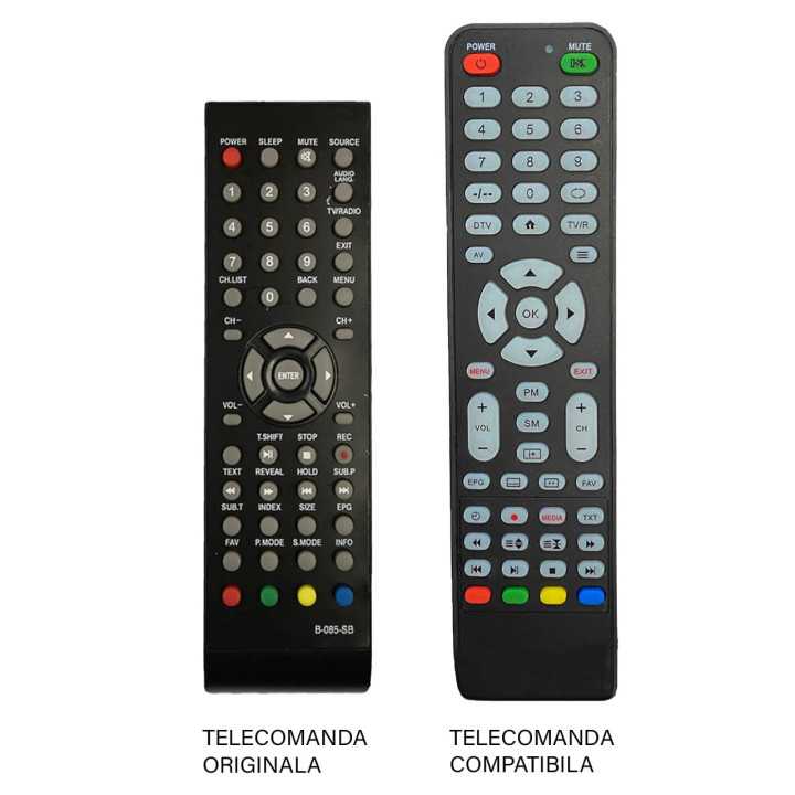 Telecomanda inlocuitoare compatibila TV Vortex B-085-SB IR 199 (317)