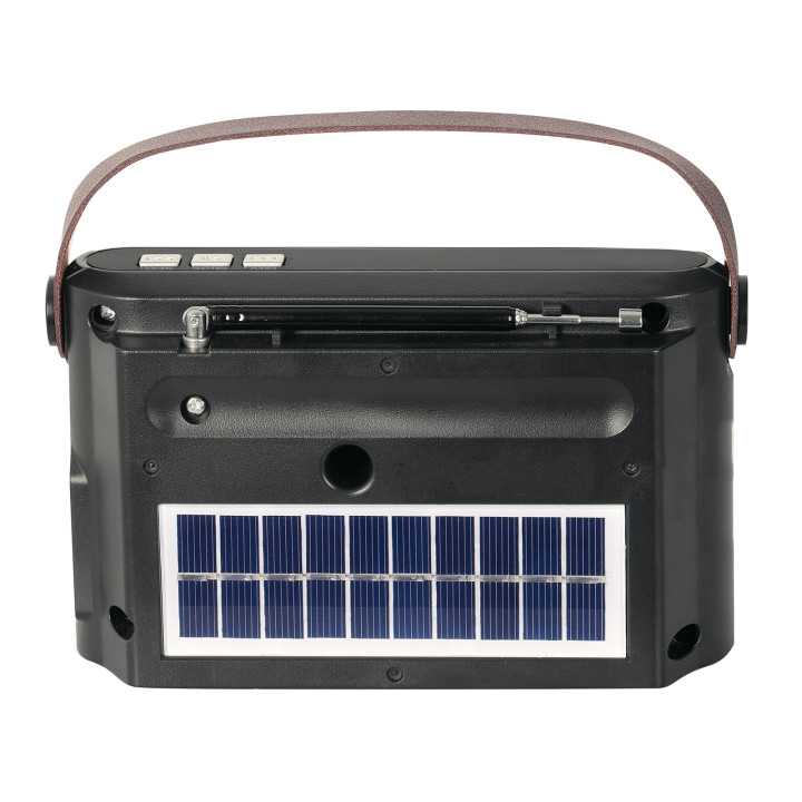 Radio portabil AM/FM/SW Bluetooth USB panou solar micro SD negru Trevi RA 7F25 BT