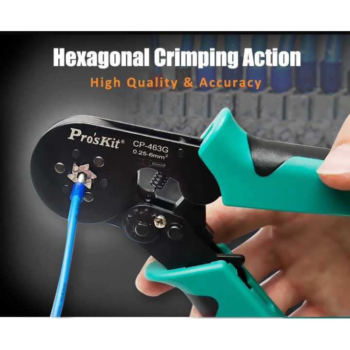 Cleste sertizat profil hexagonal 175mm Pro`sKit CP-463G