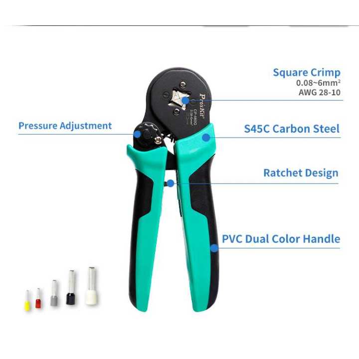 Cleste sertizat profil patrat 156mm Pro`sKit CP-460G