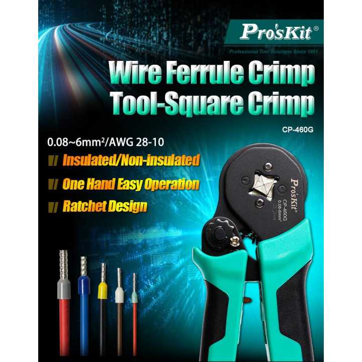 Cleste sertizat profil patrat 156mm Pro`sKit CP-460G