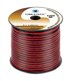 Cablu difuzor cupru 2x1.5mm rosu/negru Cabletech KAB0385