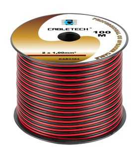 Cablu difuzor cupru 2x1mm rosu/negru Cabletech KAB0384