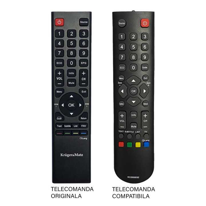 Telecomanda inlocuitoare compatibila TV Kruger&Matz KM0224-T4 IR 548/ 0E (453)