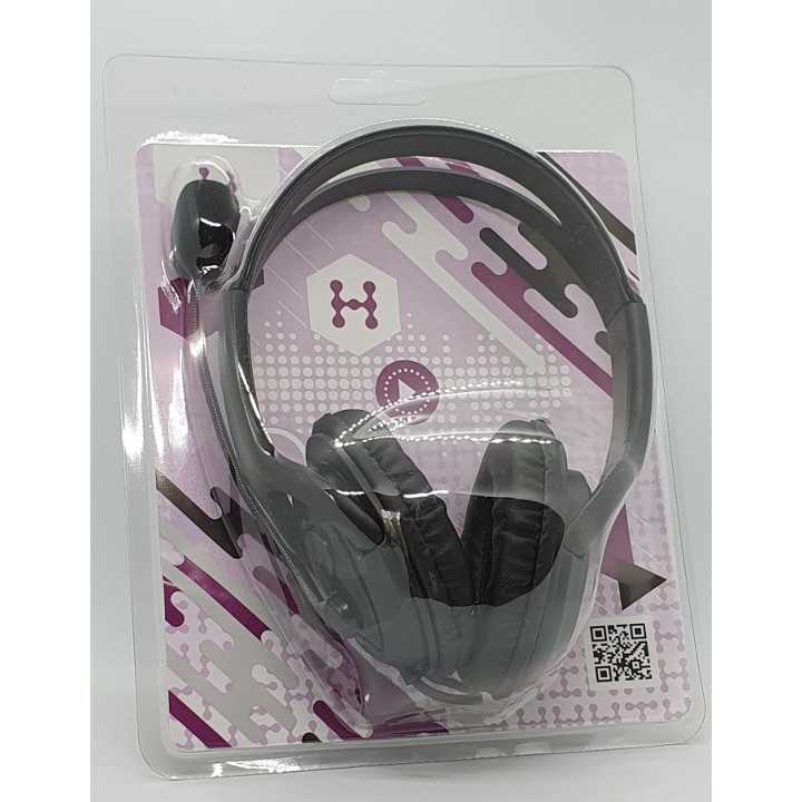 Casca stereo multimedia 40mm cu microfon brat flexibil 3.5 mm jack 4 contacte cablu 2m HS MM01-HCT