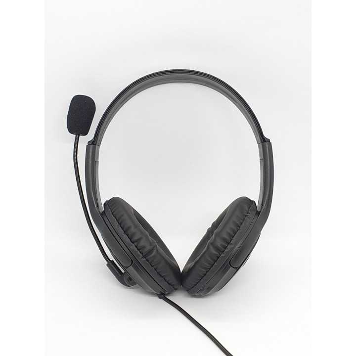 Casca stereo multimedia 40mm cu microfon brat flexibil 3.5 mm jack 4 contacte cablu 2m HS MM01-HCT