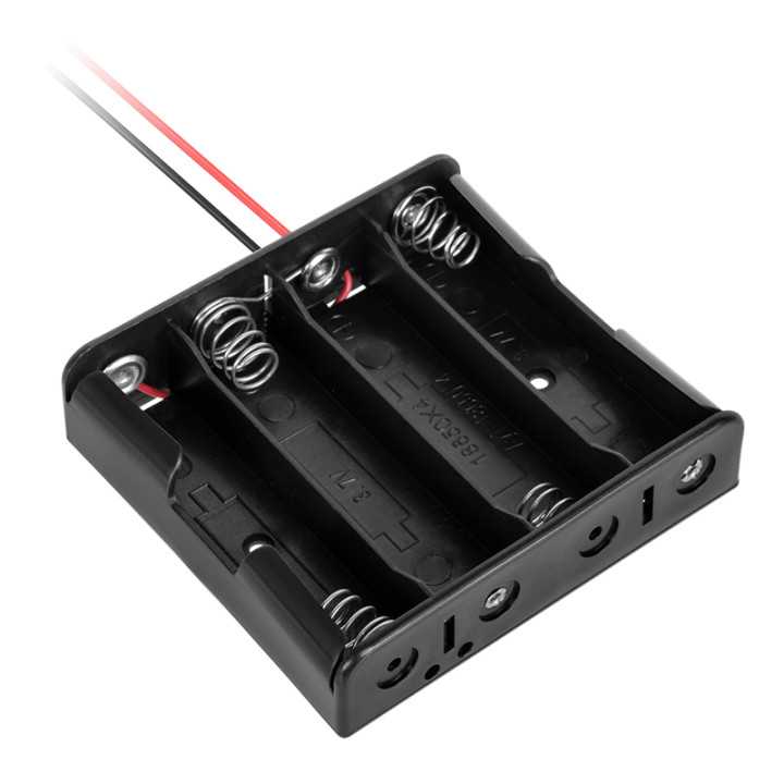 Carcasa 4x 18650 cu fire terminale