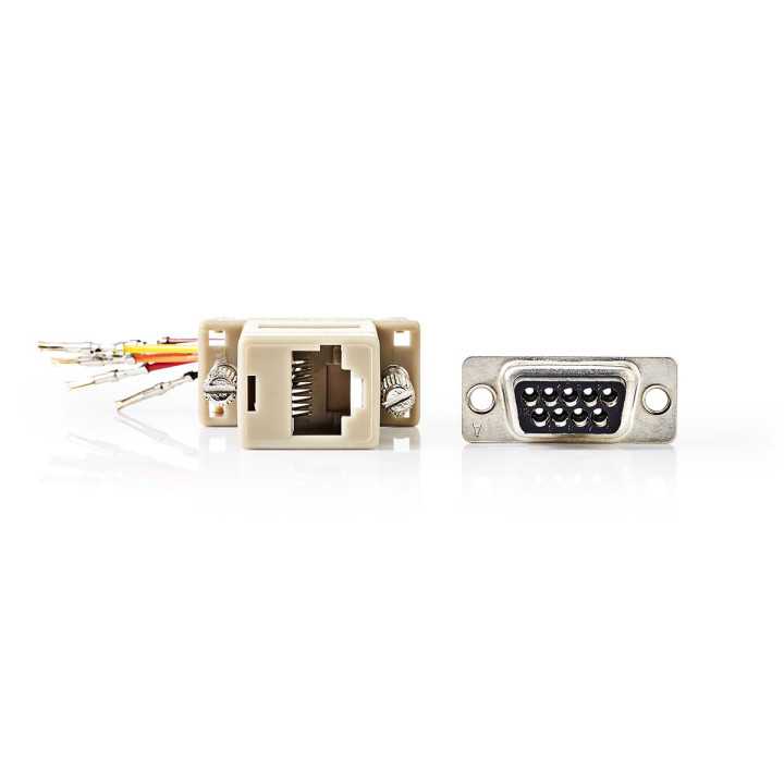 Adaptor serial D-SUB 9-Pini mama - RJ45 mama crem Nedis CCGB52820IV