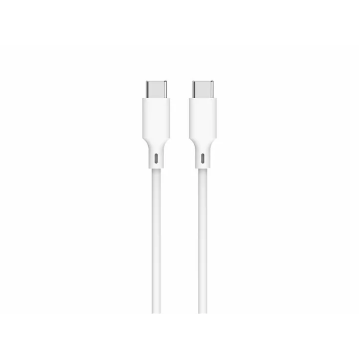 Cablu 2.0 USB TYPE C - USB TYPE C PD 60W 1m alb Well CABLE-USBC/USBC-1WE06-WL