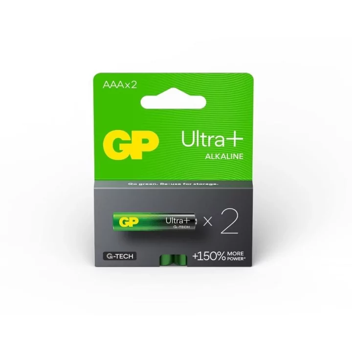Set baterii alcaline UltraPlus GP R3 AAA 2buc GP24AUPETA21-2GSB2