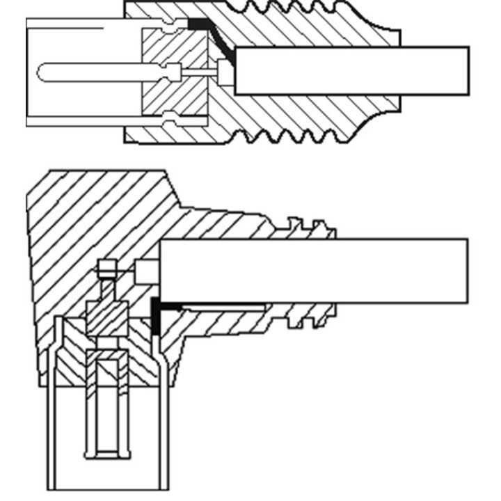 Cablu antena TV 75ohm Coaxial tata - Coaxial mama in unghi 1.5m 70dB dublu ecranat 5mm Goobay 11712