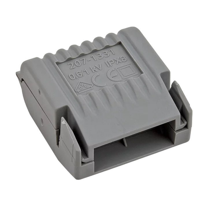 WAGO GELBOX 3 poli derivatie cabluri pentru conectori seriile 221/ 2273 max. 4mm2 IPX8 gri 207-1331