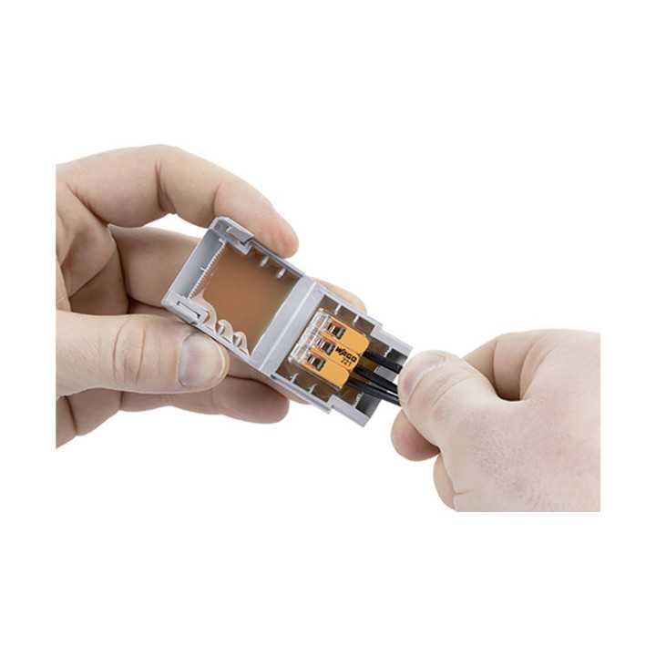 WAGO GELBOX 3 poli derivatie cabluri pentru conectori seriile 221/ 2273 max. 4mm2 IPX8 gri 207-1331
